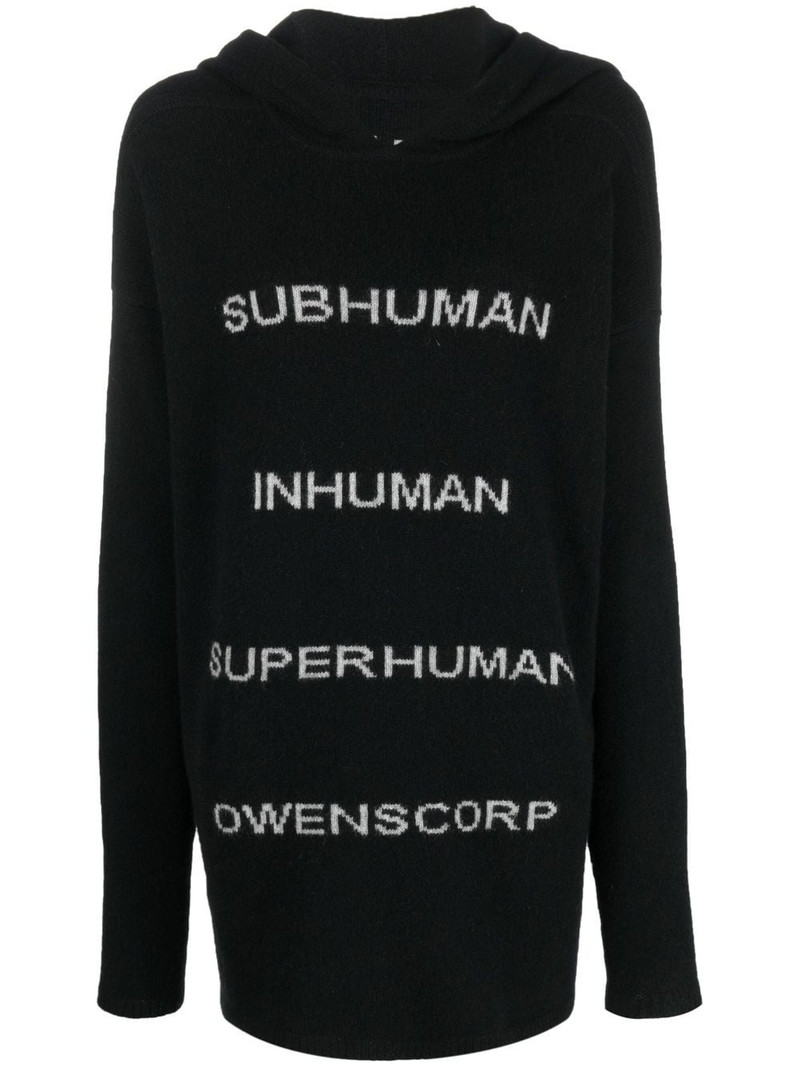 intarsia-knit pullover hoodie 1