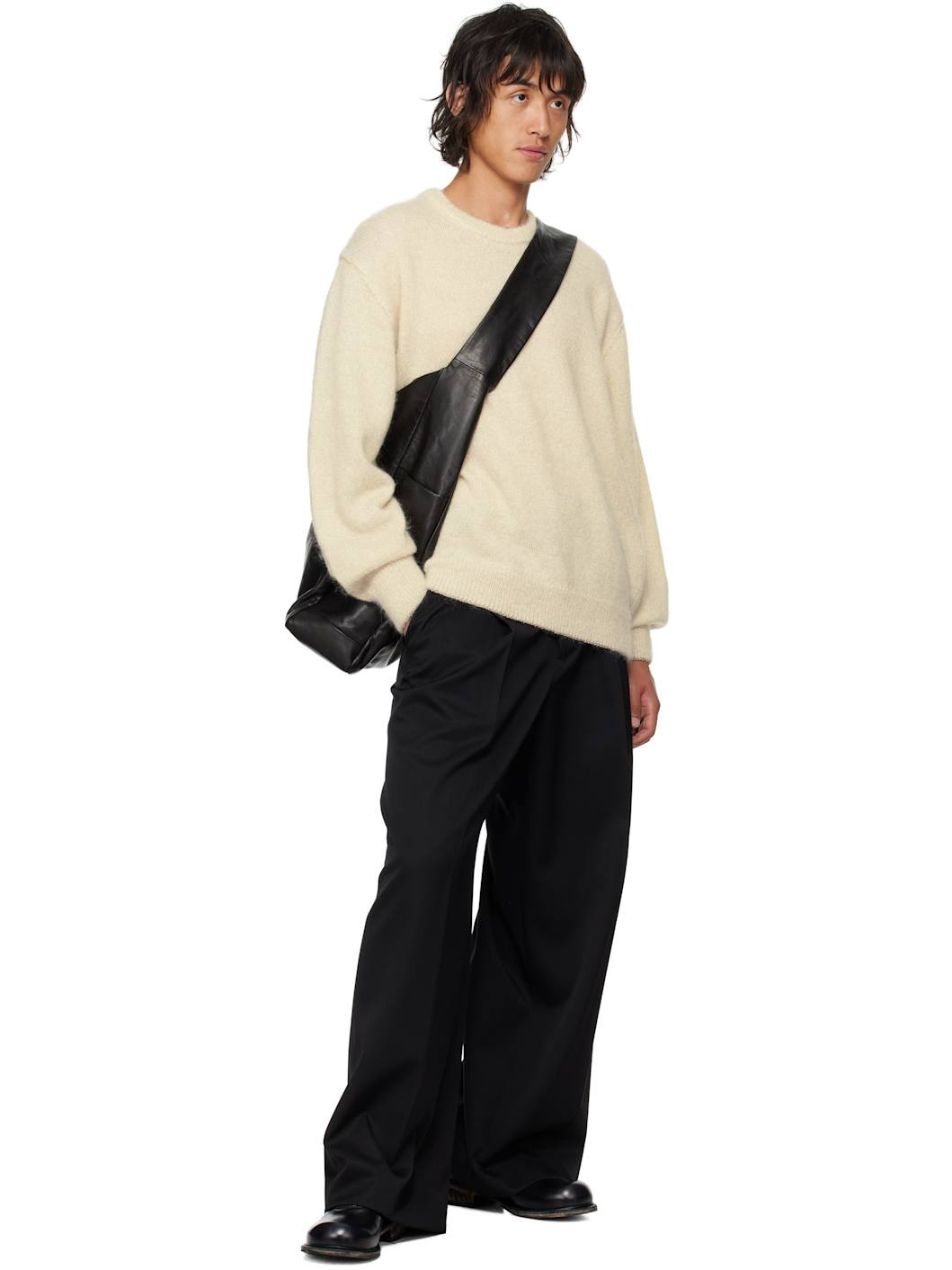 Off-White Mohair Glitter Knit Sweater - 4
