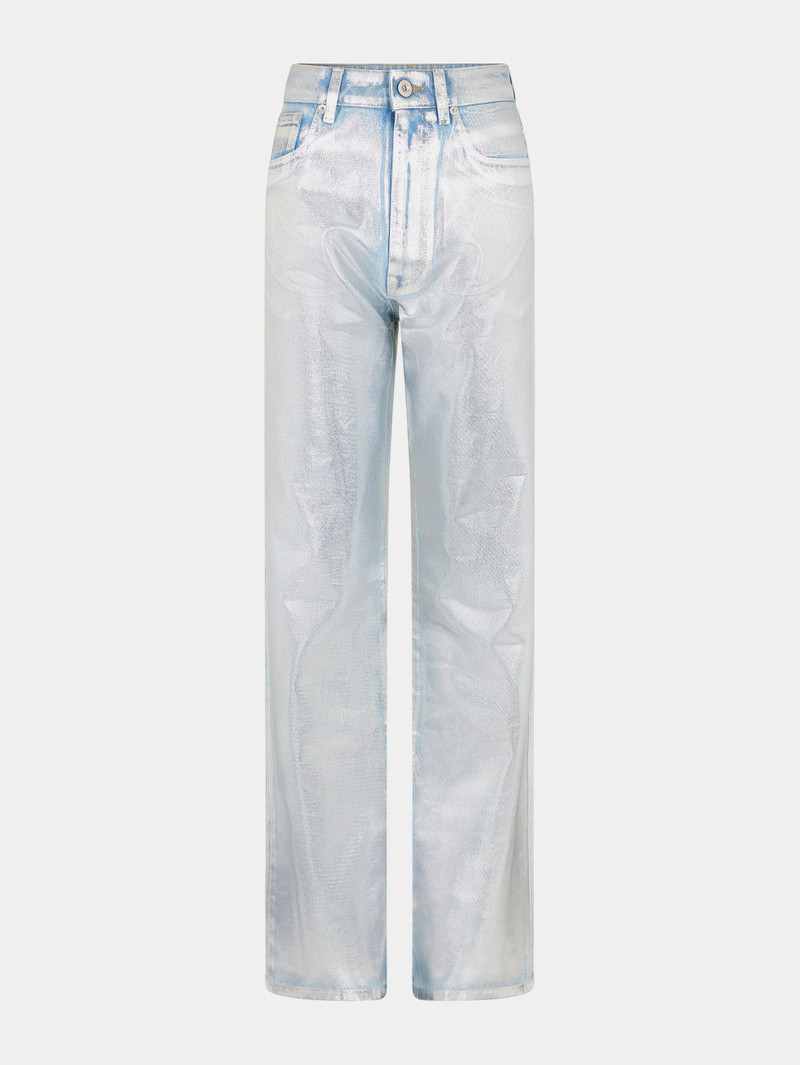STRAIGHT JEANS WITH METALLIC PAINT EFFECT 1