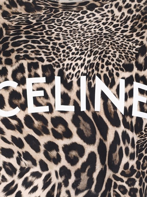 Celine Men "Leopard Logo" T-Shirt - 4