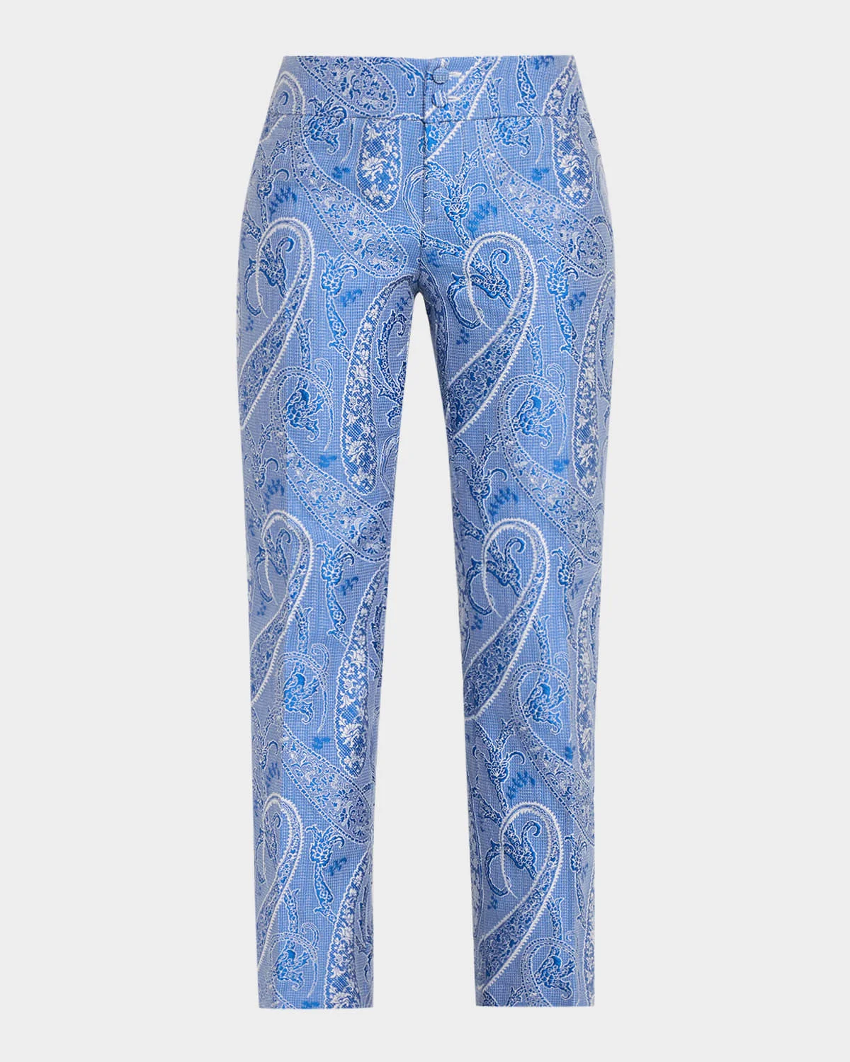 Paisley Jacquard Kickflare Ankle Pants - 1