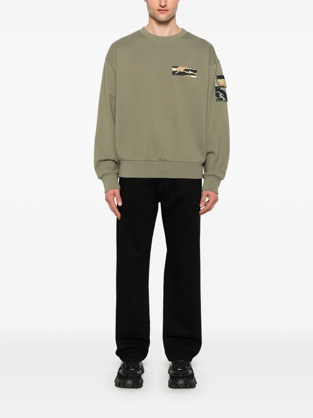 camo-patches sweatshirt - 2