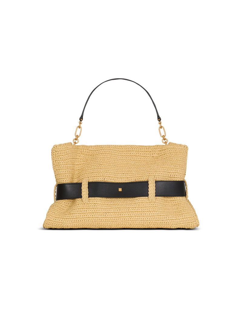 Medium Anthem bag in smooth leather and crochet 5