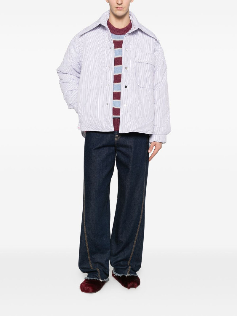 CHARLES JEFFREY LOVERBOY striped puffer jacket outlook