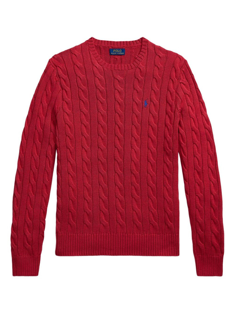 cable-knit cotton sweater 1