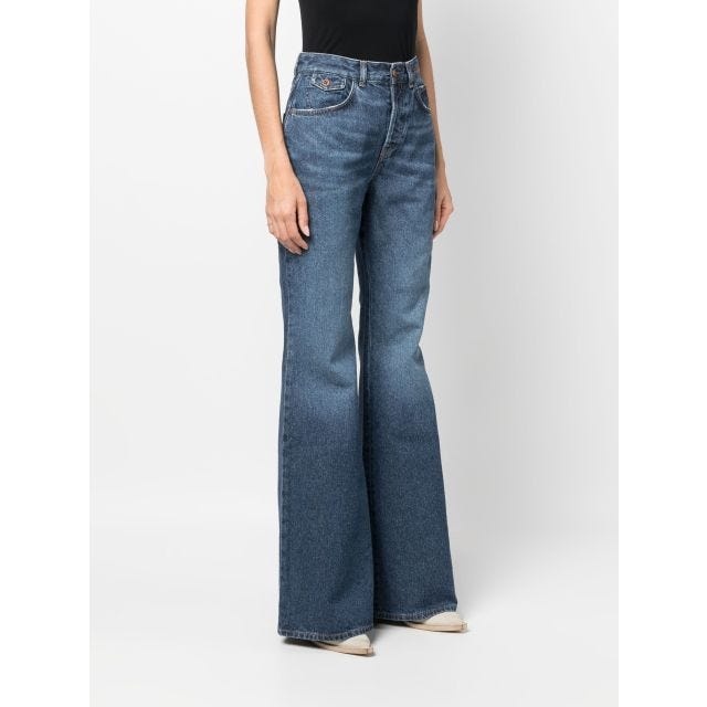 High-waisted flared jeans - 3