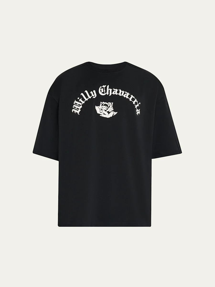 x Willy Chavarria Men's Jersey Logo Signature T-Shirt - 1