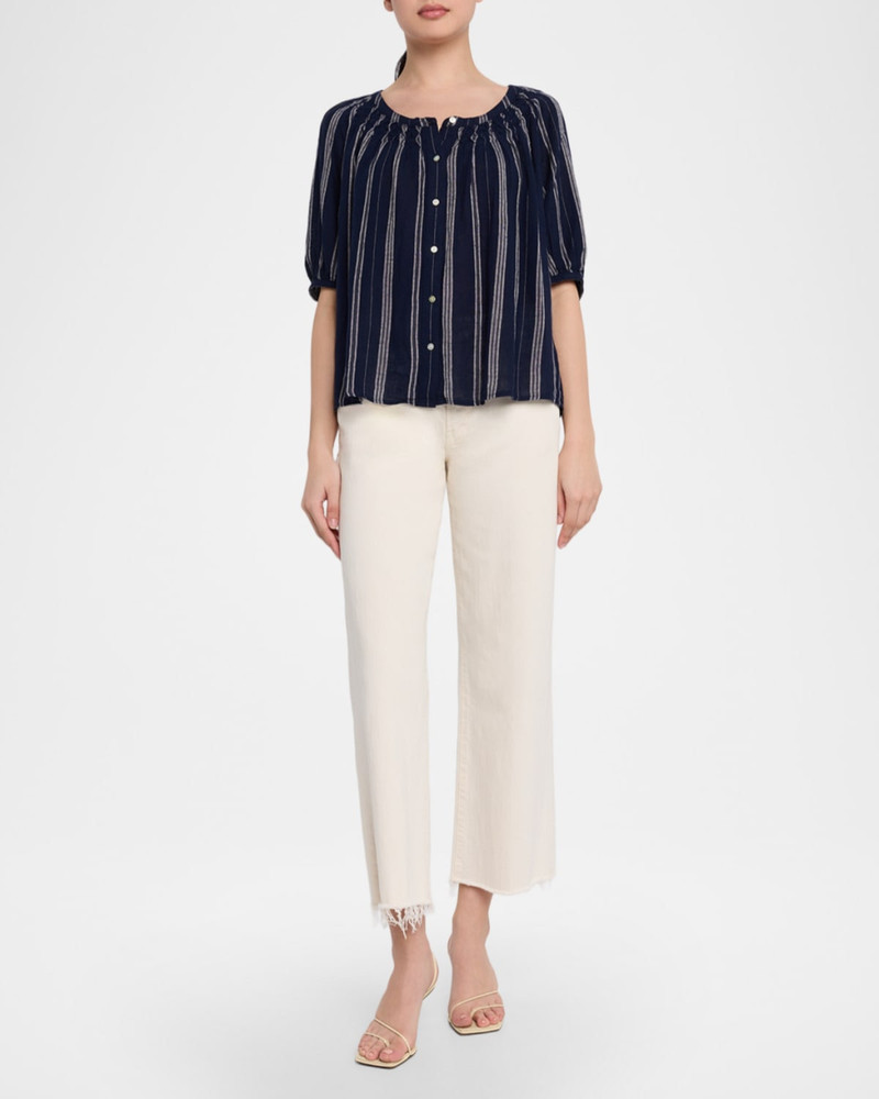 Rails Rix Stripe Linen Blouse outlook