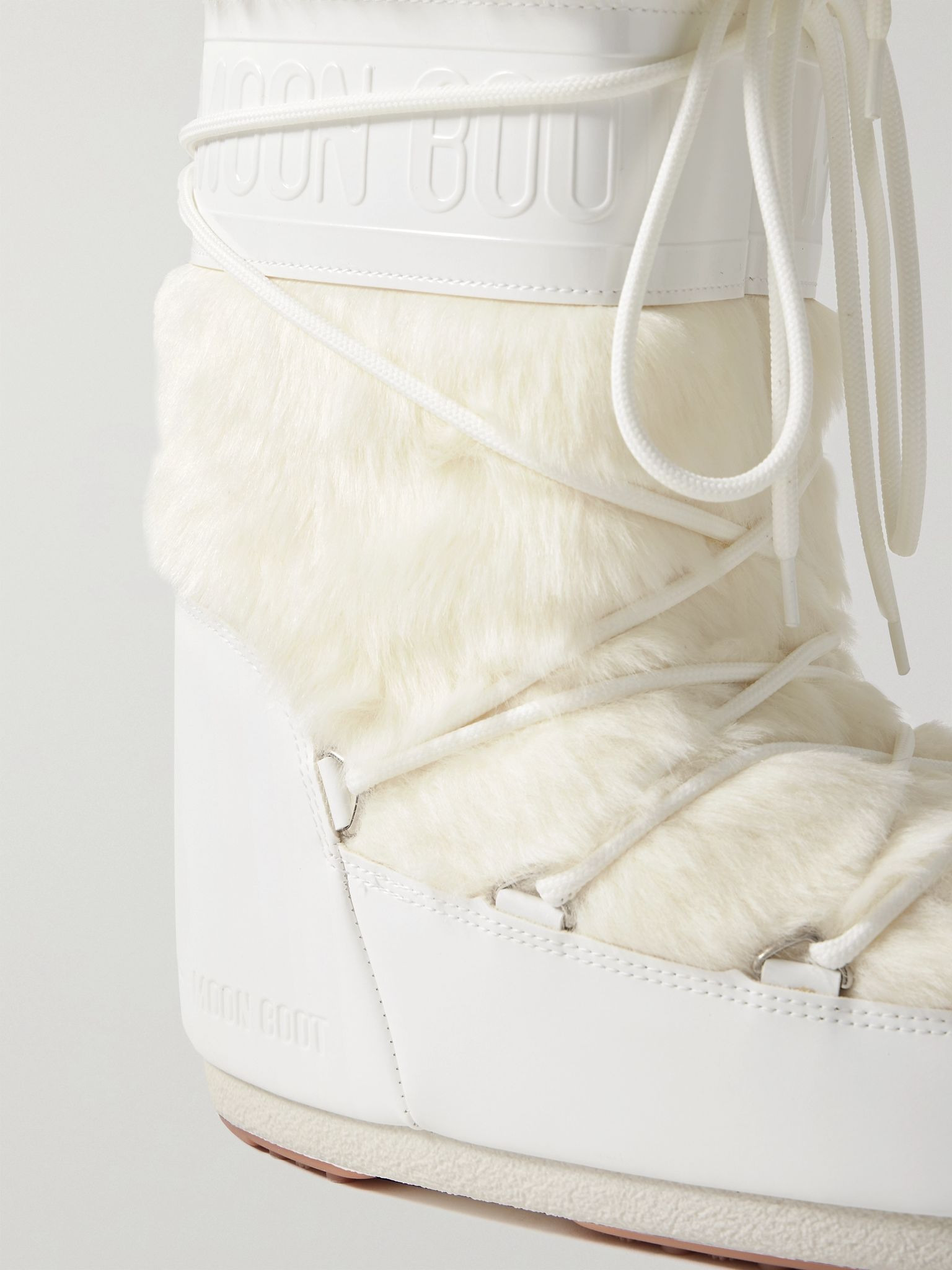 Icon faux fur and faux leather snow boots White - 4