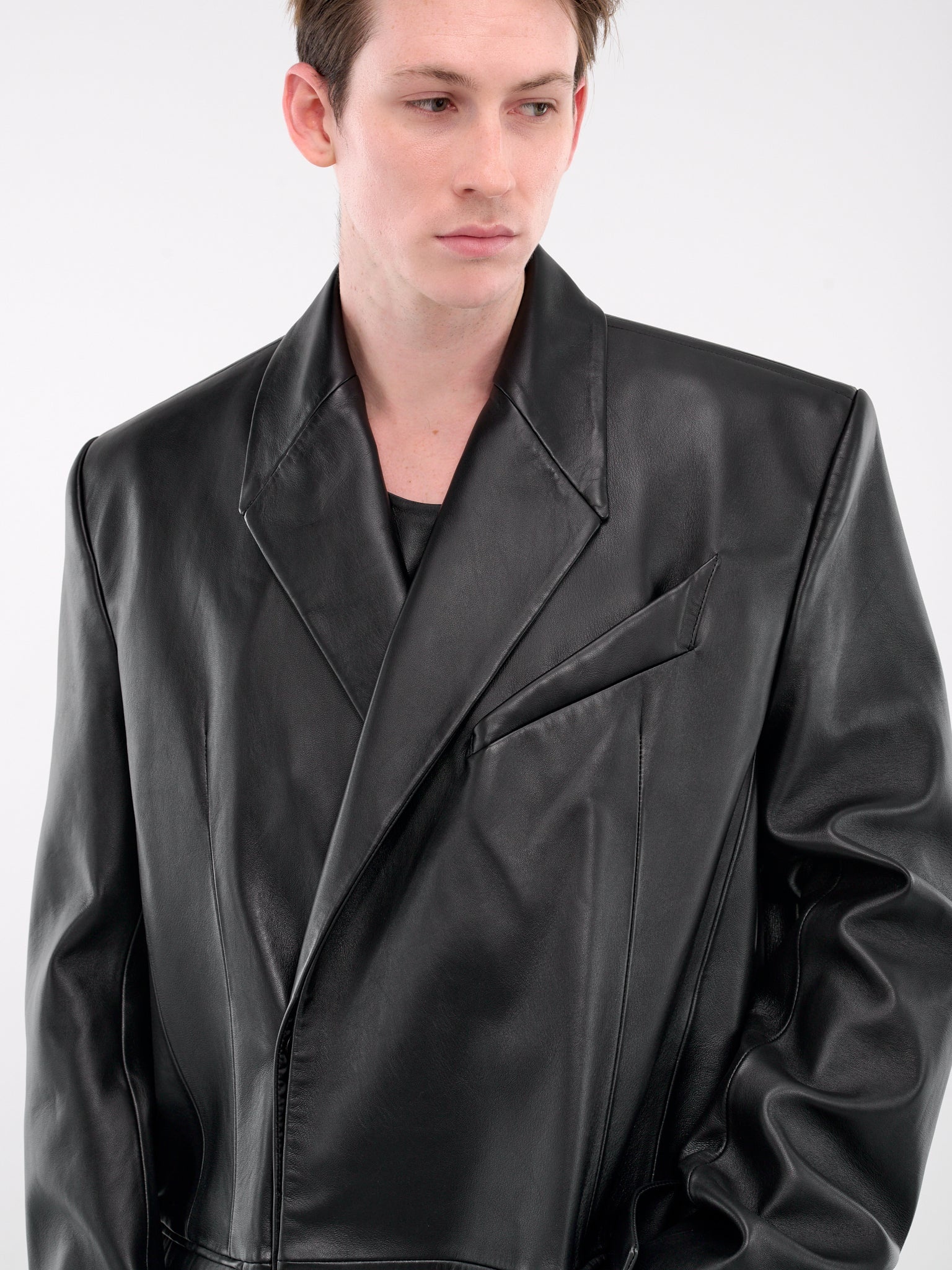 Lamb Leather Coat - 5