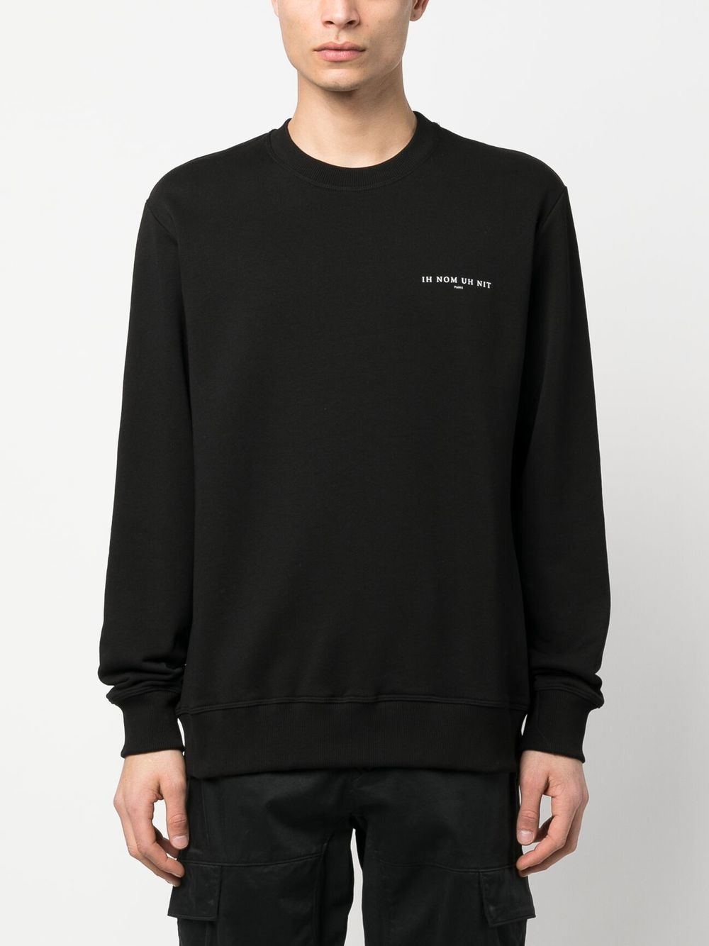 Mask-print crewneck sweatshirt - 4