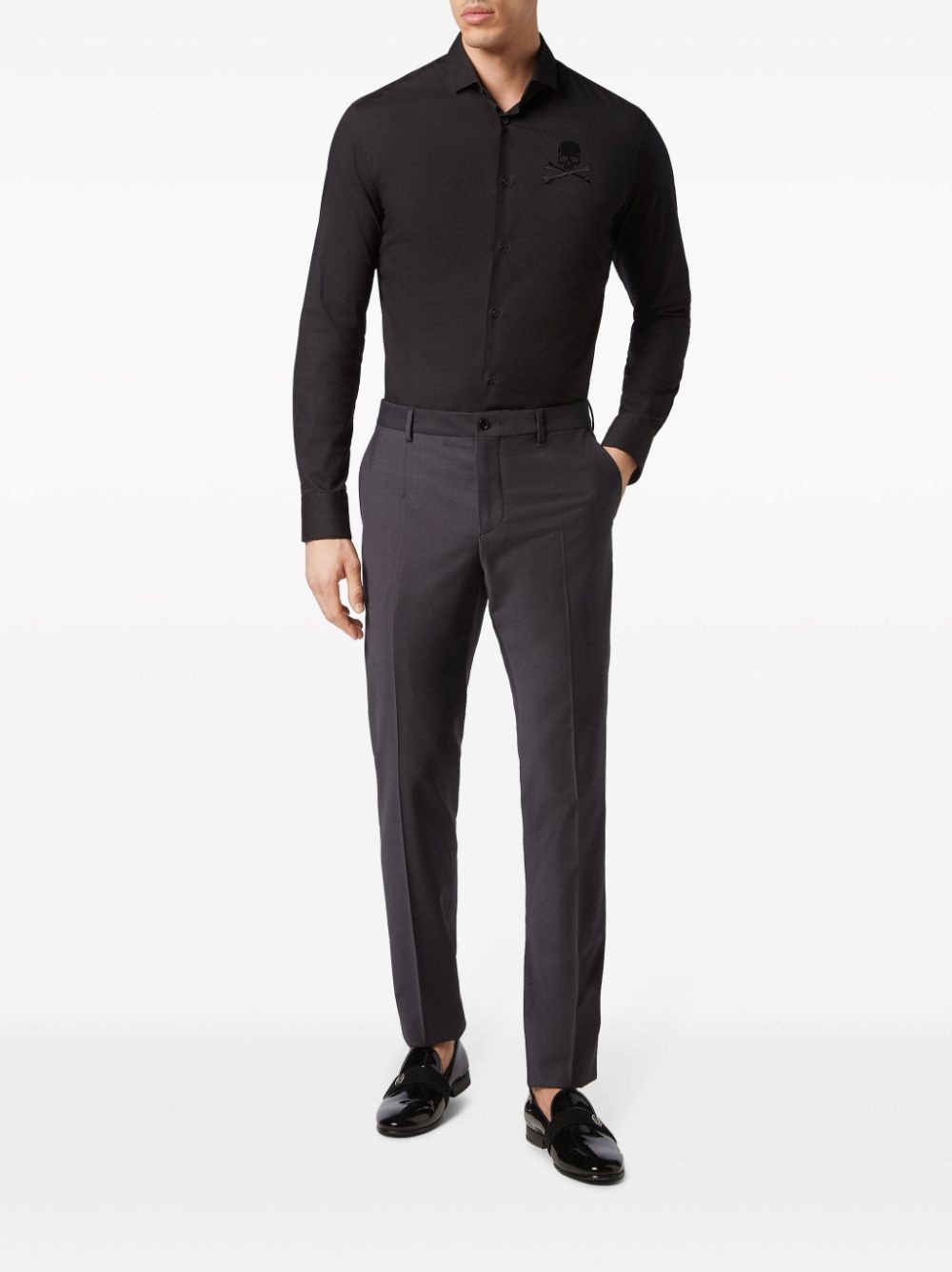 pressed-crease tailored trousers - 2