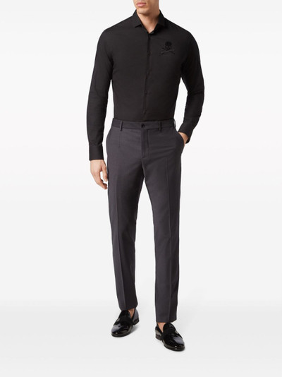 PHILIPP PLEIN pressed-crease tailored trousers outlook