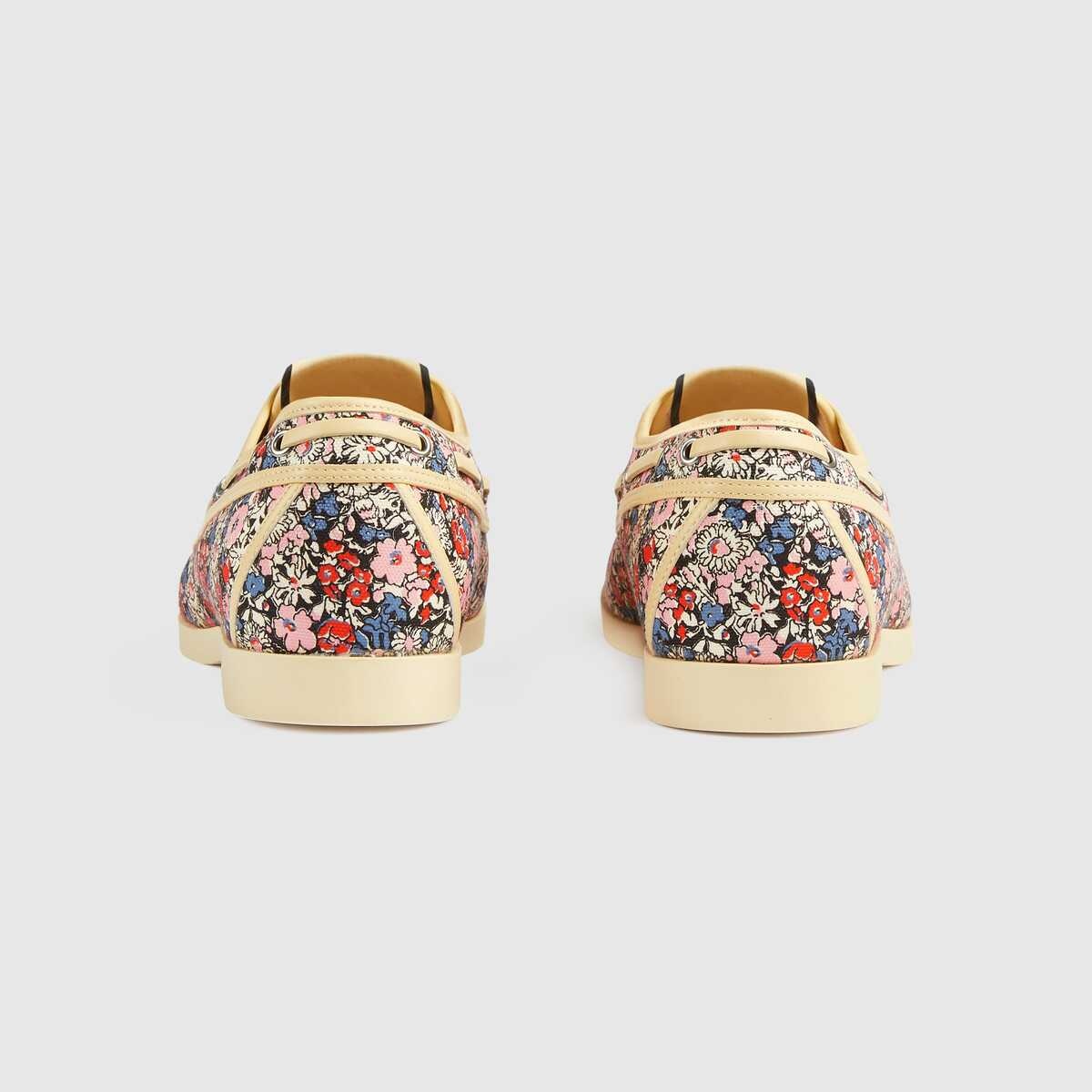 Men's Gucci Liberty floral boat shoe - 4