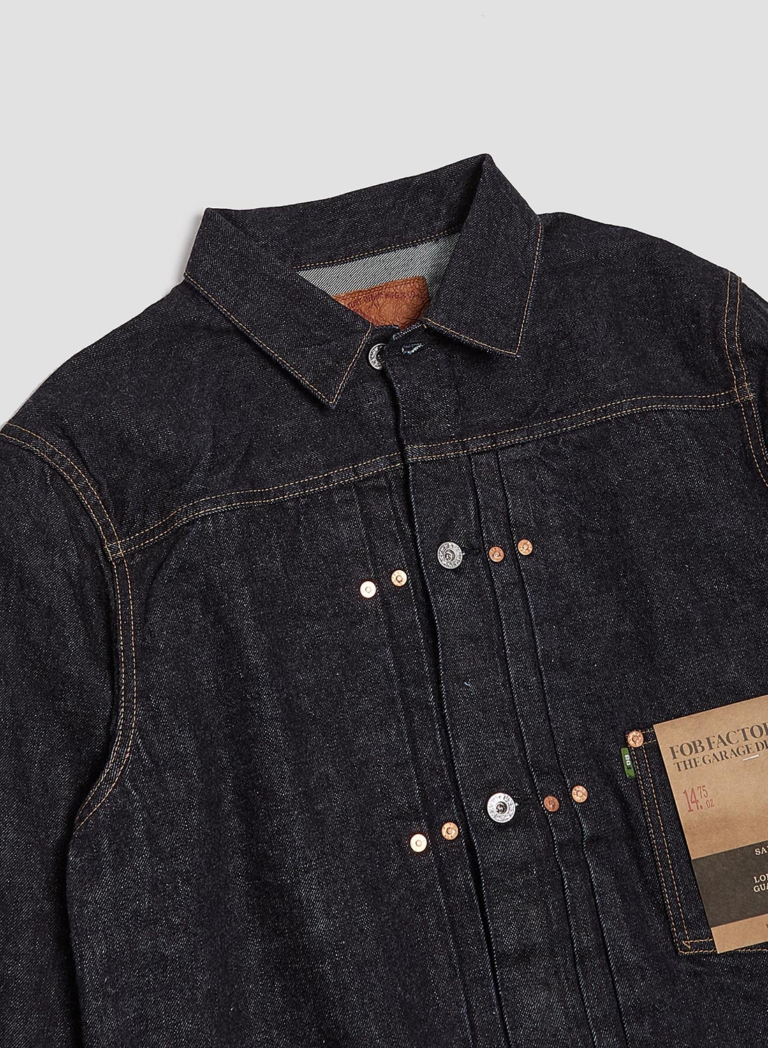 FOB Factory Selvedge Garage Denim Jacket Indigo - 2