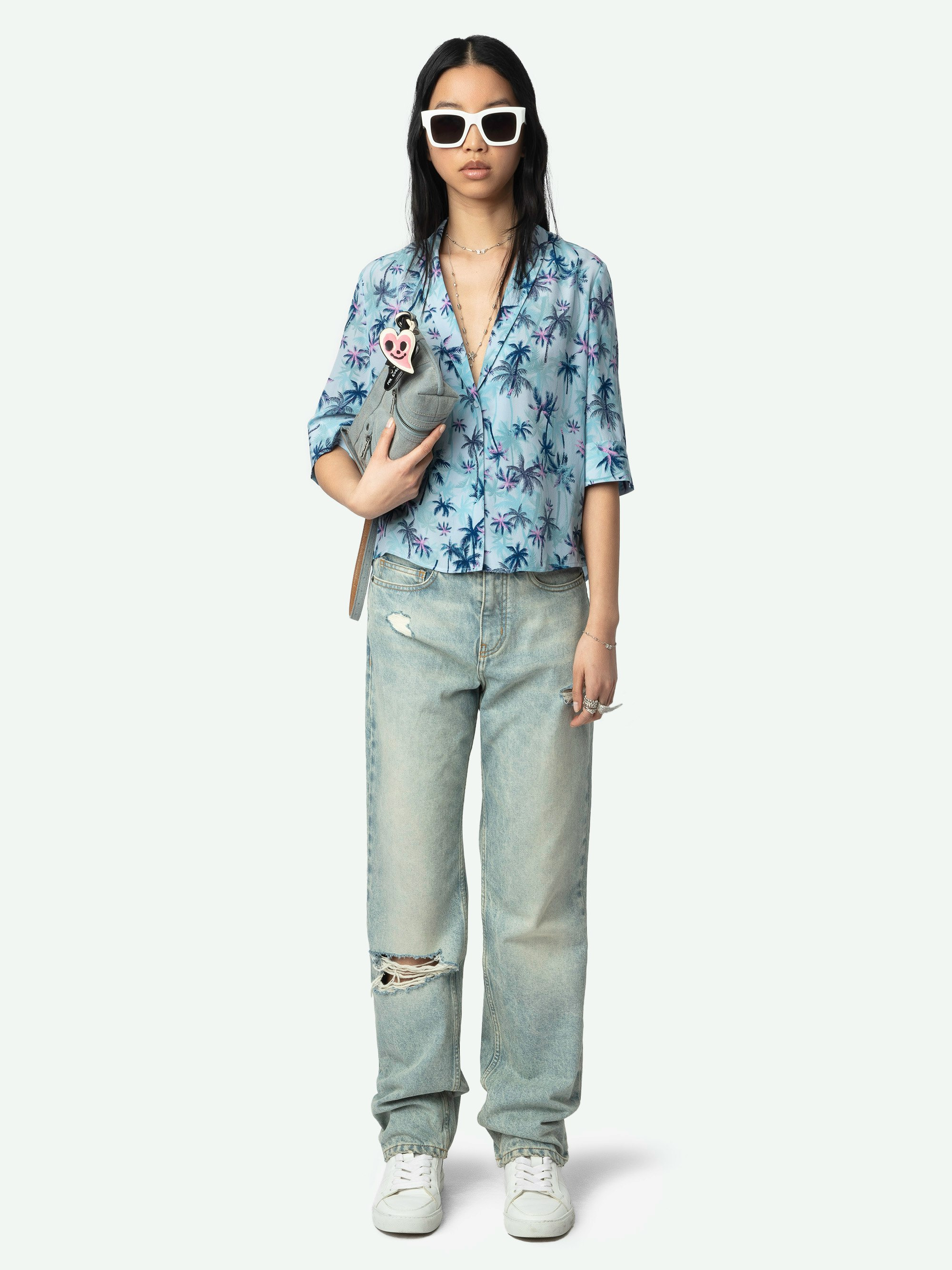 Telmos Resort Printed Silk Blouse - 2