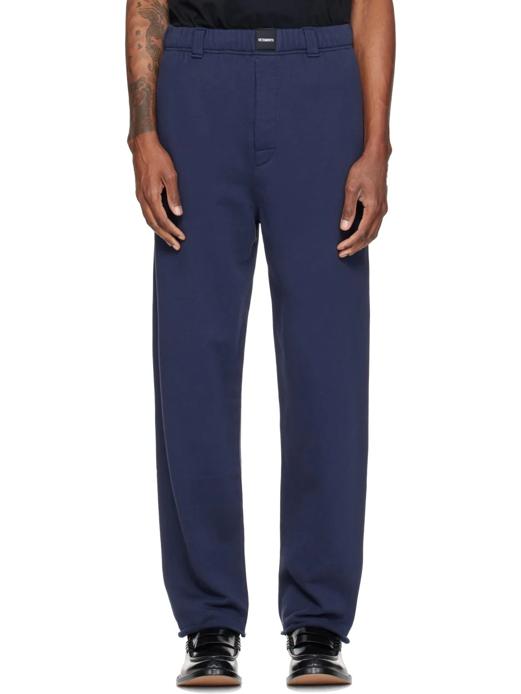 Navy Tailored Sweatpants - 1