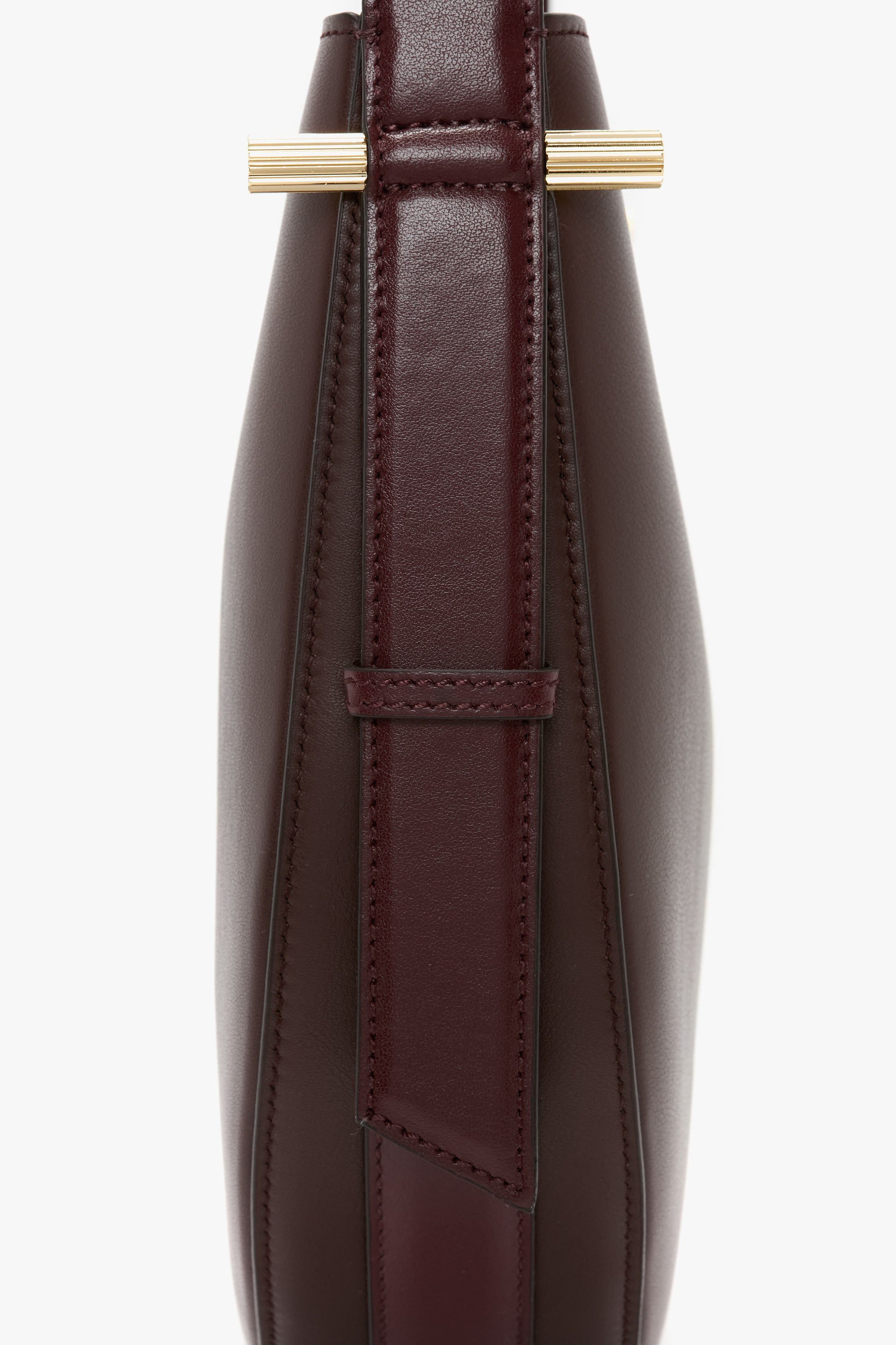Dia Hobo Bag In Burgundy Smooth Leather - 5