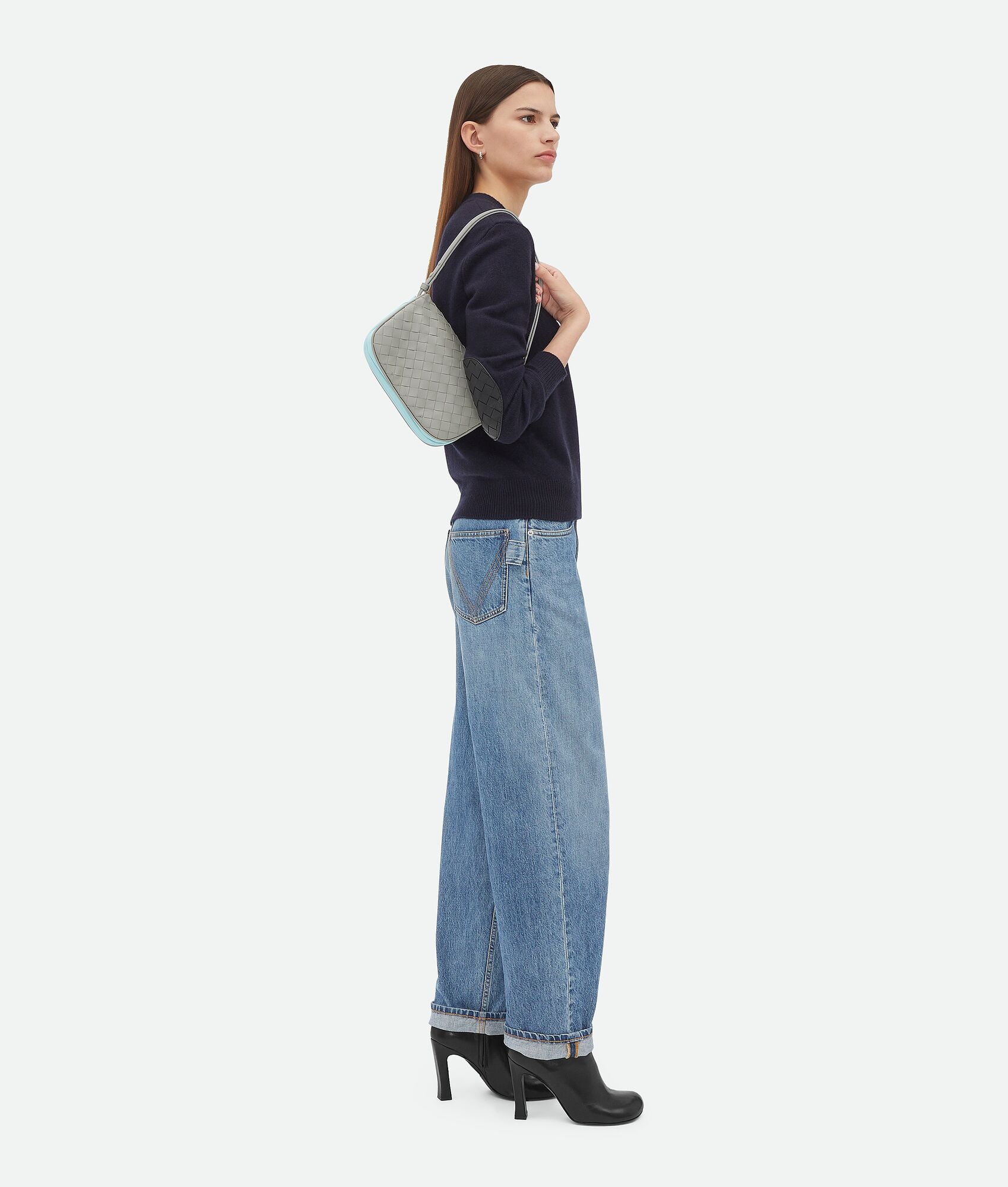 Intrecciato Puff Pouch On Strap - 7