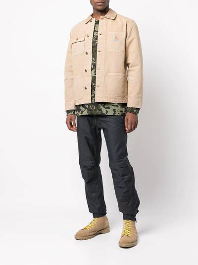 Carhartt logo-patch cotton shirt jacket outlook