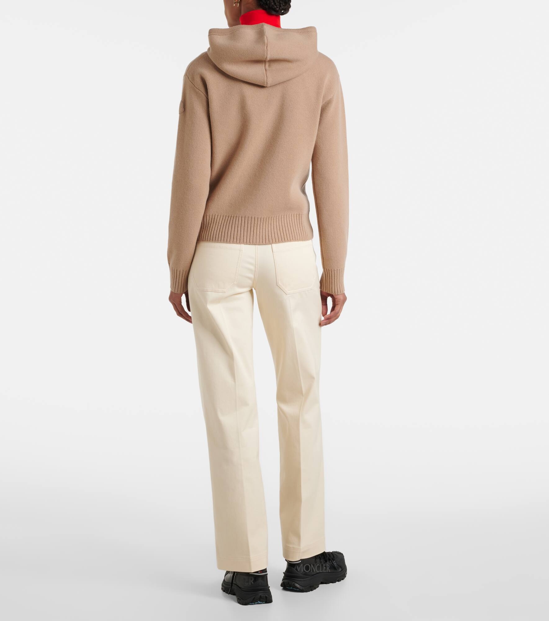 Zip-up wool and cashmere hoodie - 3