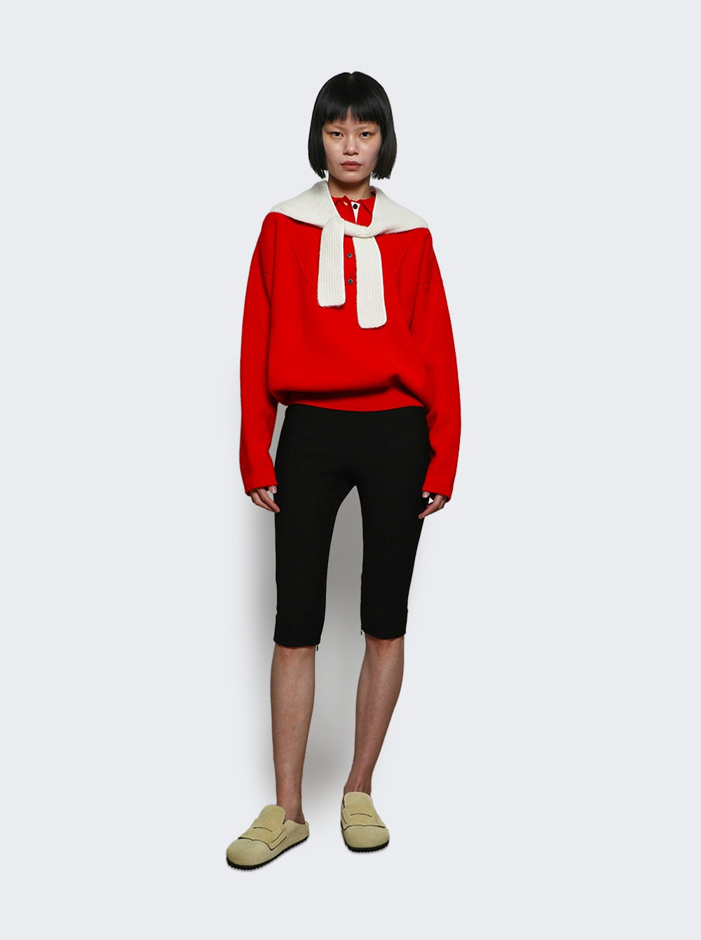 Grosgrain Logo Scarf Off-white - 3