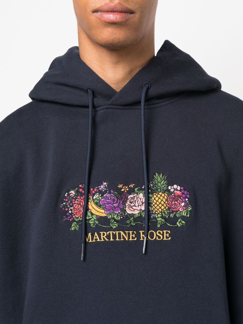 logo-embroidered drawstring hoodie - 5