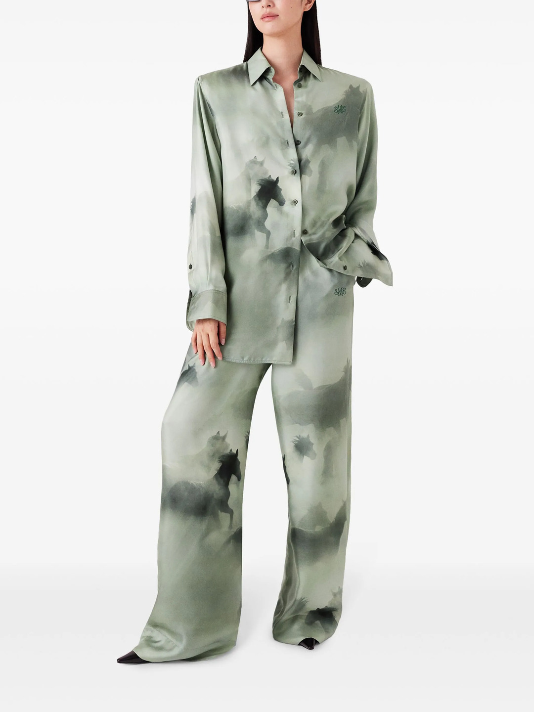Faded Horses Print Shirt - 2