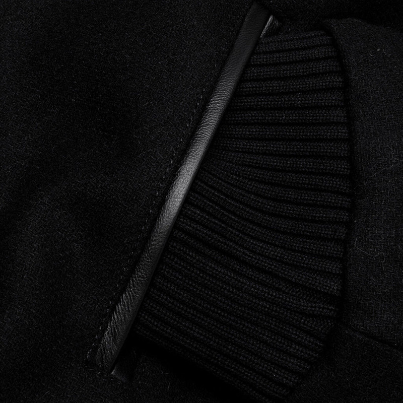 NOT MOVIE QUALITY VARSITY JACKET - BLACK 4