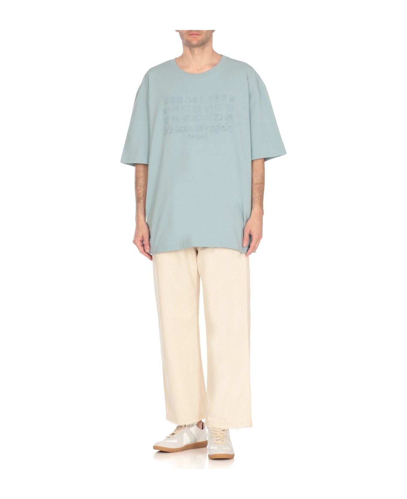 Numbers-motif Crewneck T-shirt - 4