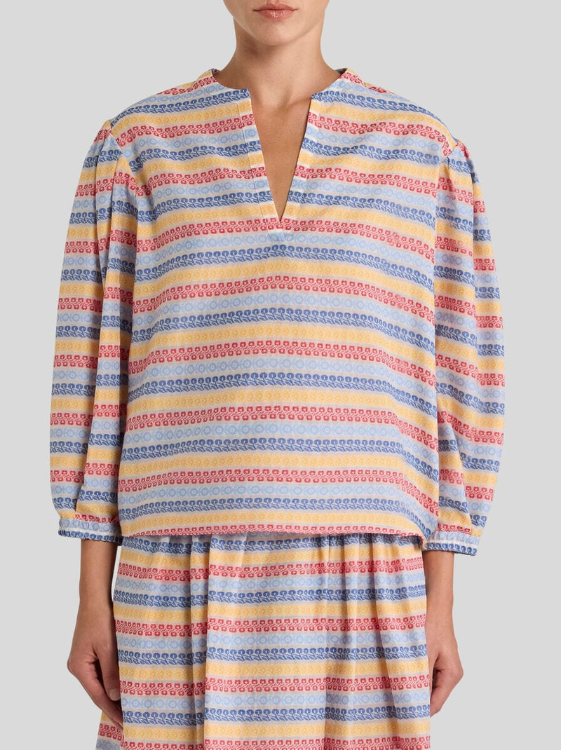 COTTON-BLEND JACQUARD BLOUSE 2