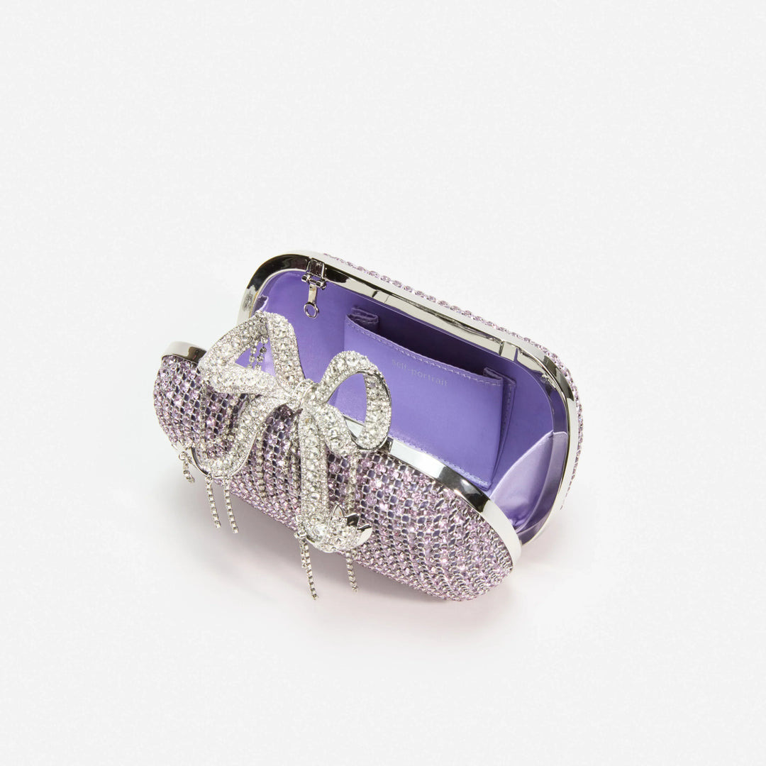 Lilac Chainmail Clutch Bag - 5