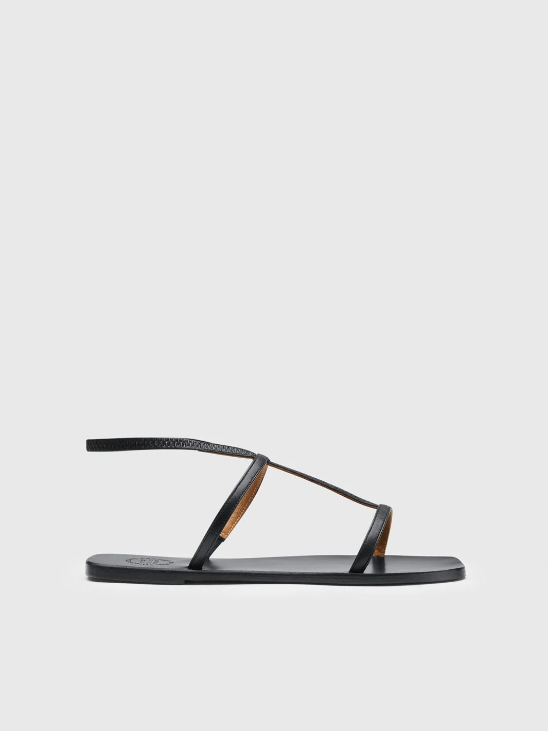 Delebbio Black Nappa Flat sandals - 1