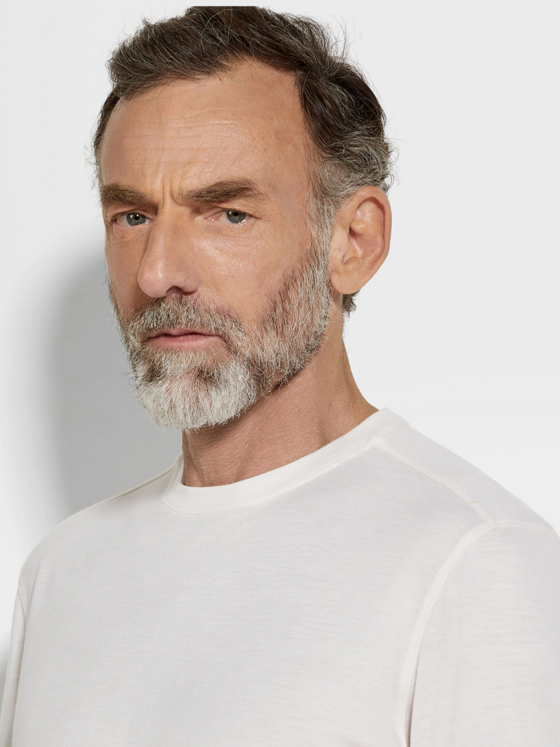 ZEGNA WHITE VELLUS AUREUM T-SHIRT outlook