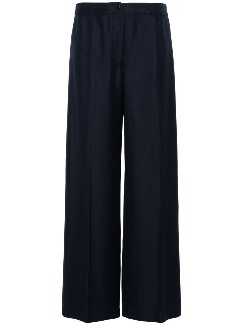 twill palazzo trousers - 1