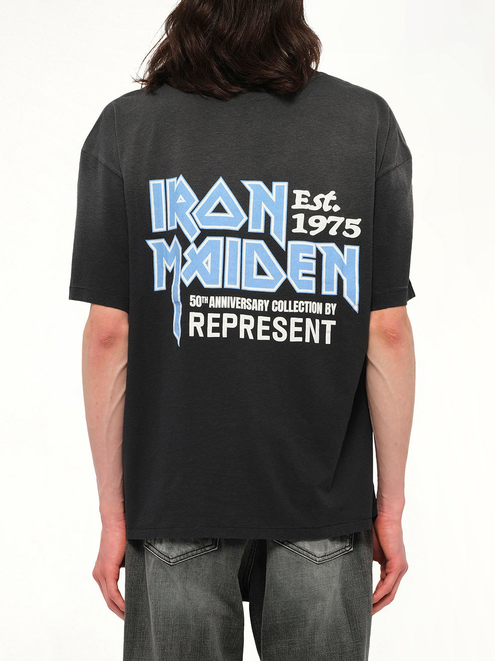 Iron Maiden Anniversary T-Shirt in Stained Black - 5