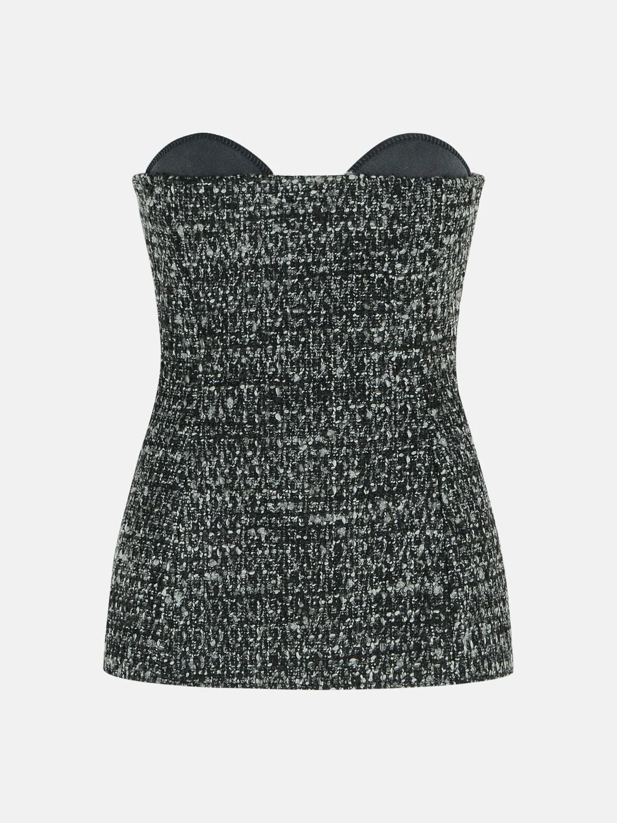 TWO-TONE WOOL BLEND TOP - 1