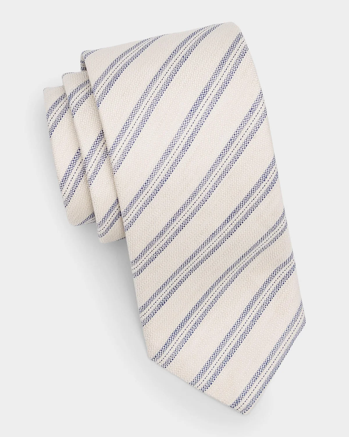 Men's Striped Woven Silk Tie - 1