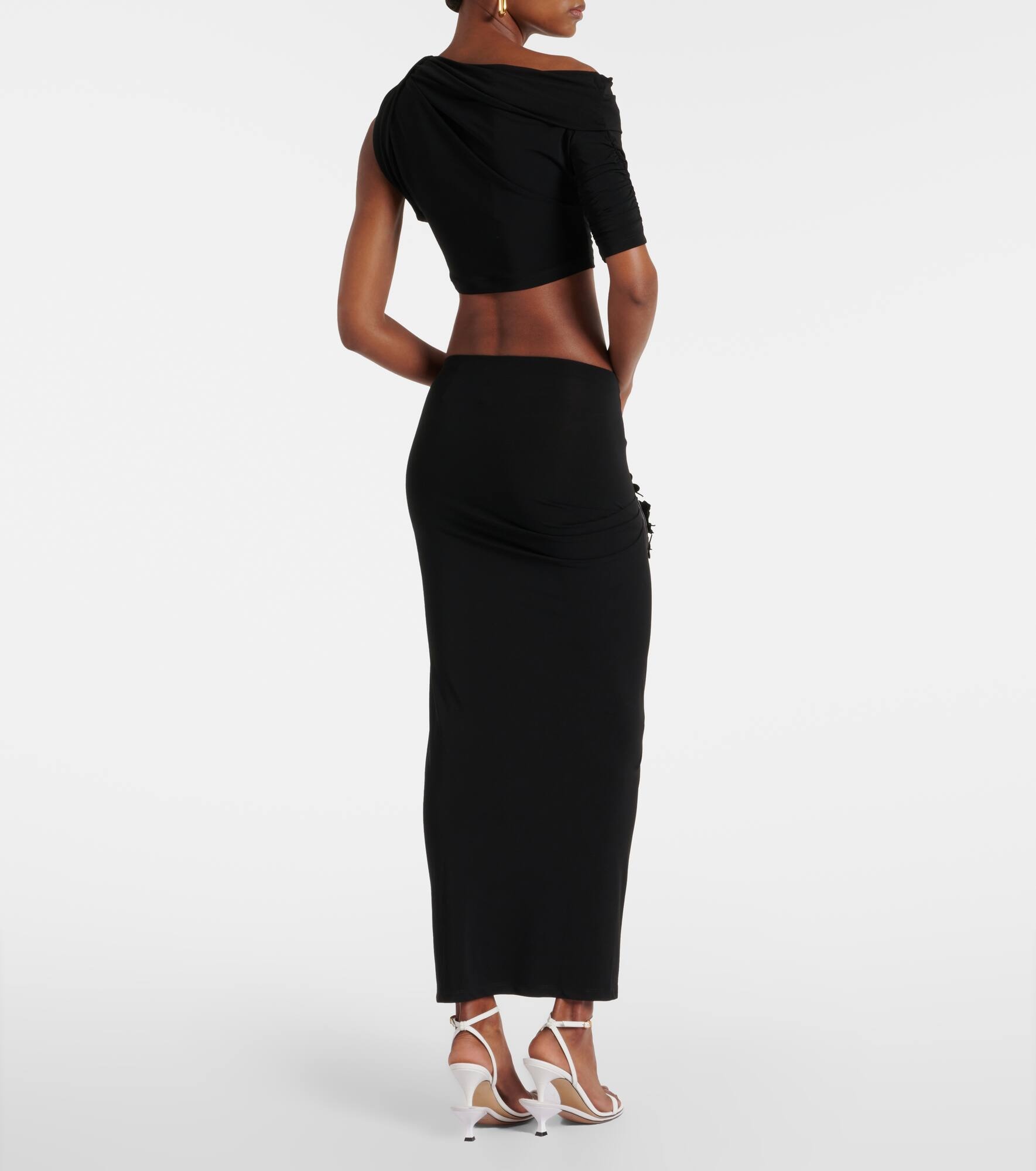 Le Haut Drapeado jersey crop top - 3