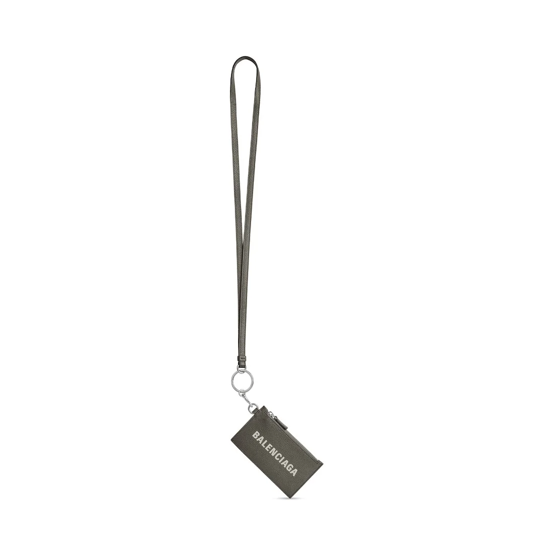 Men's Cash Card Case On Keychain in Dark Green - 1