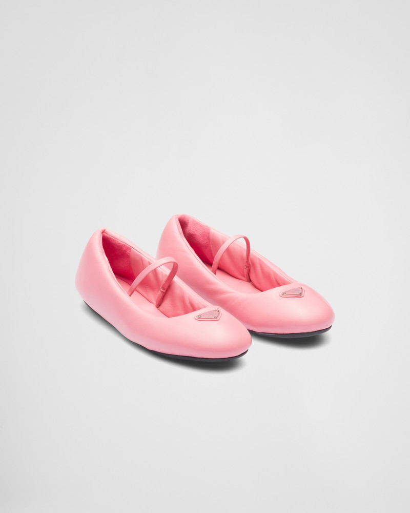 Soft padded nappa leather ballerinas 1
