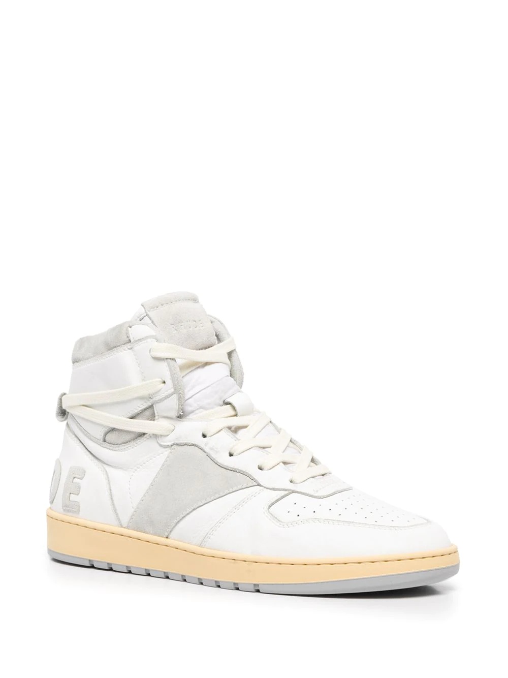 panelled hi-top sneakers - 2