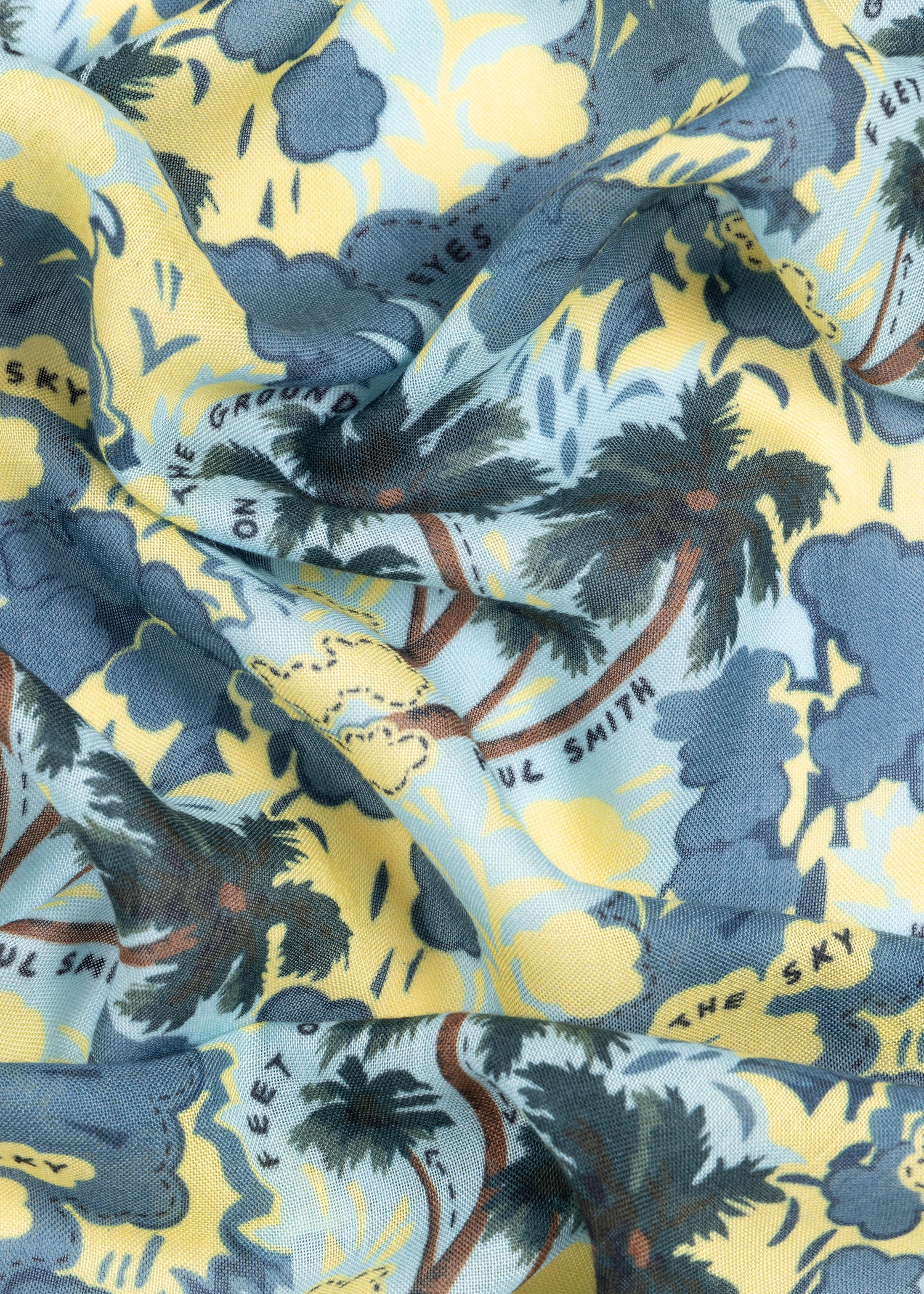 Blue 'Eyes On The Sky' Print Scarf - 4