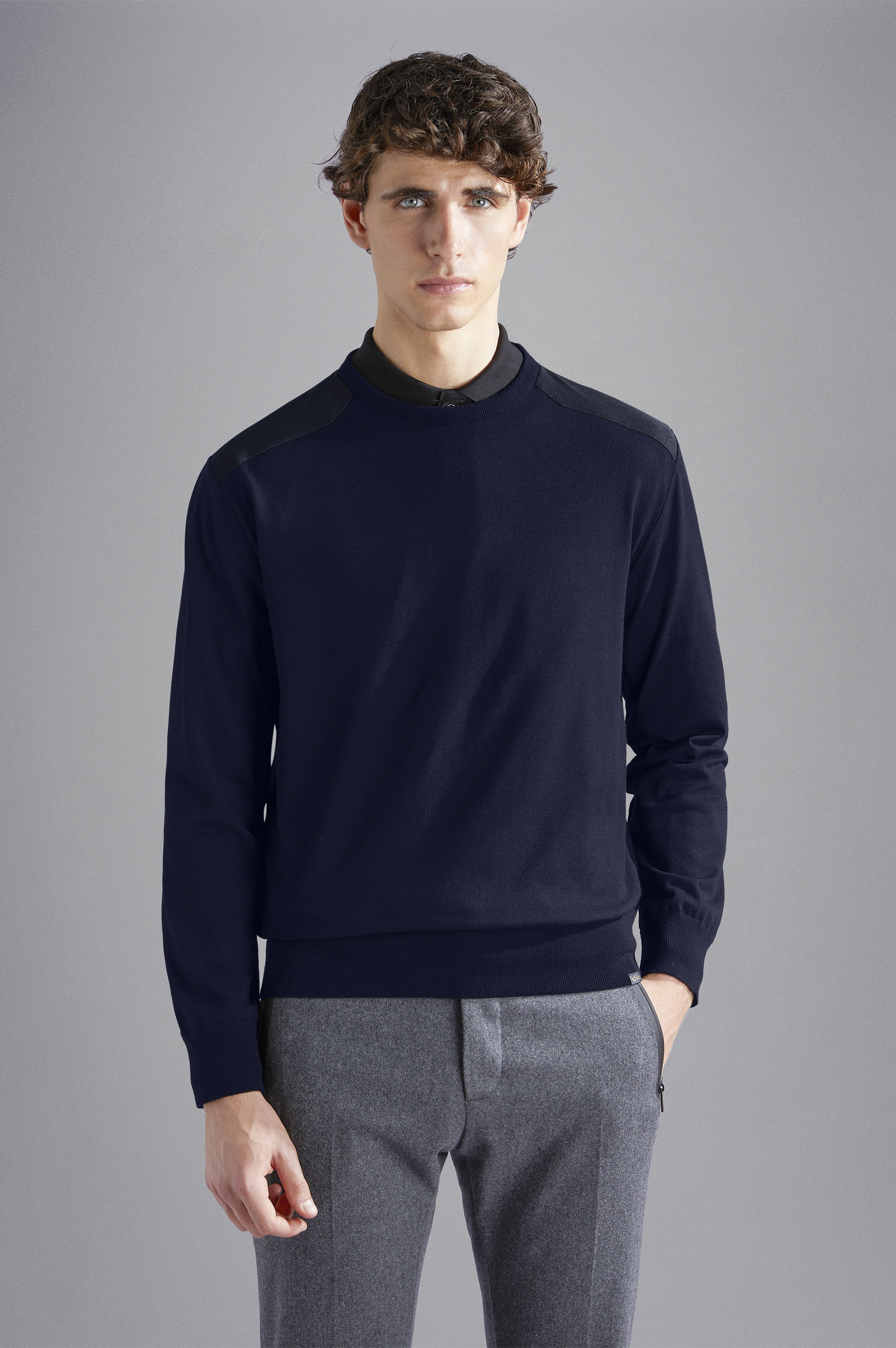 RE-WOOL SWEATER WITH SHARK INLAY AND STRIPED PATTERN - 6