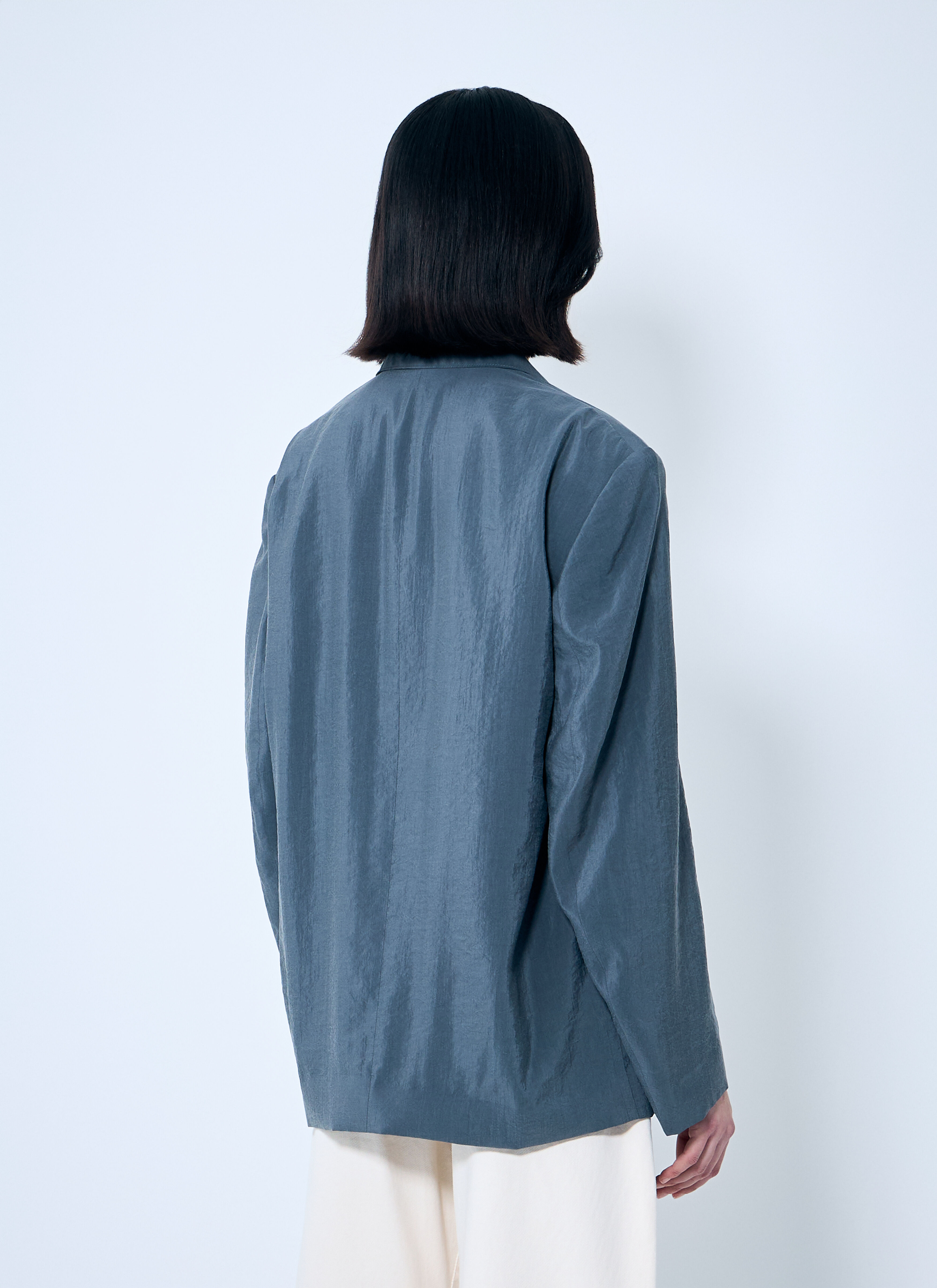 Soft Tailored Double-Breasted Blazer - 4