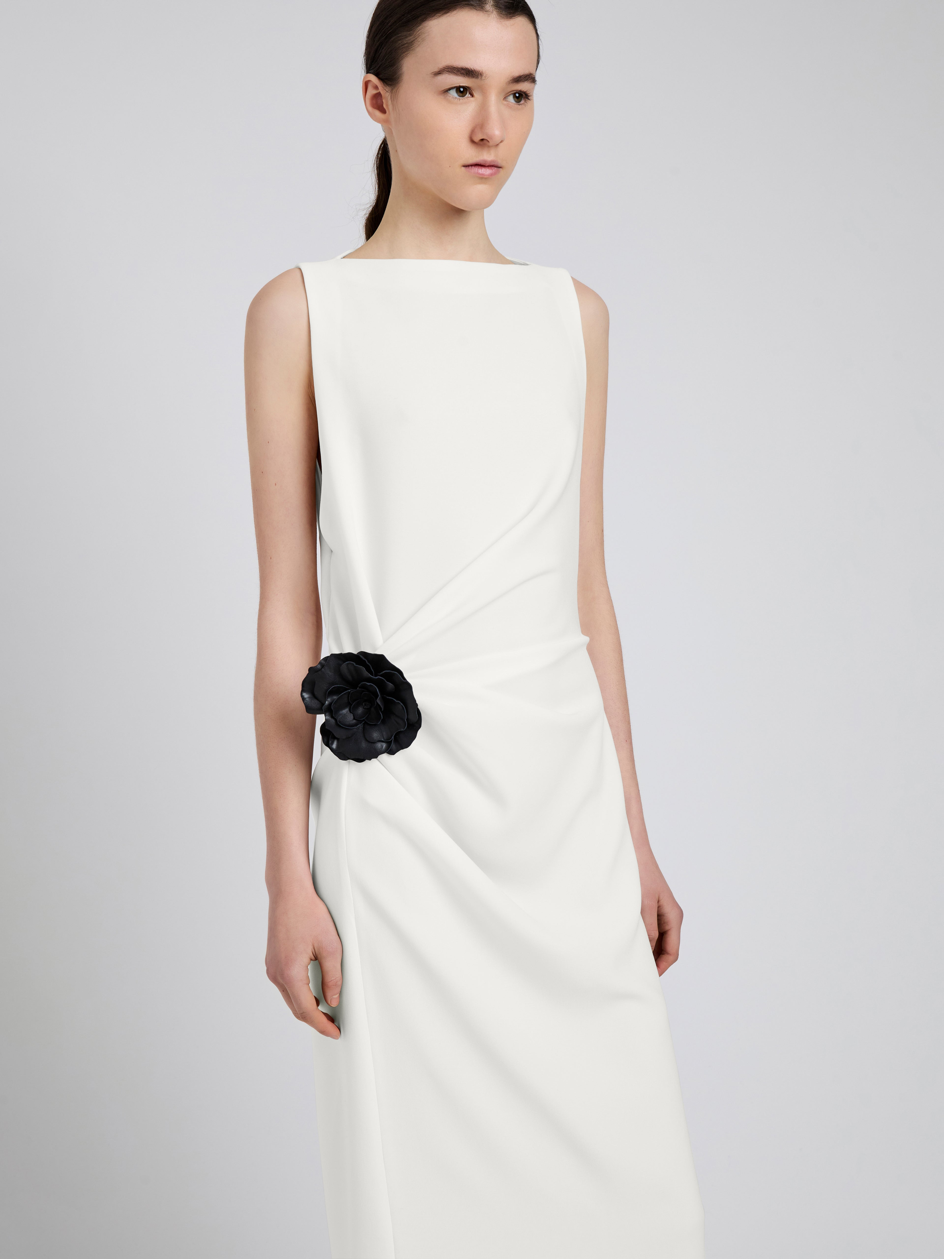 Indria Dress in Matte Double Crepe - 5