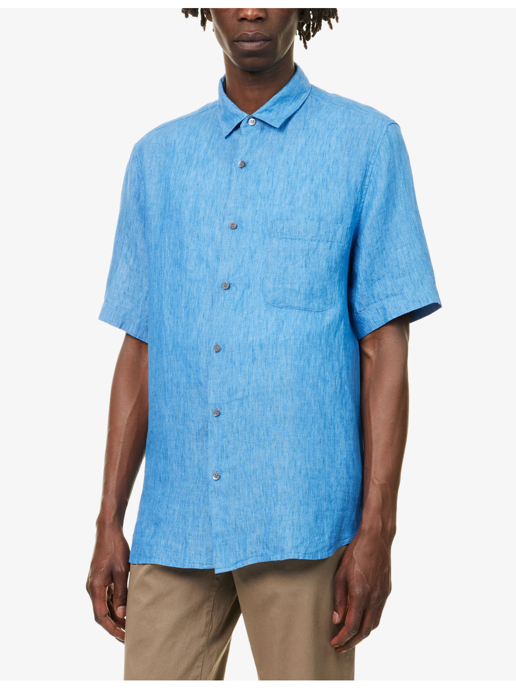 Patch-Pocket Relaxed-Fit Linen Shirt - 3