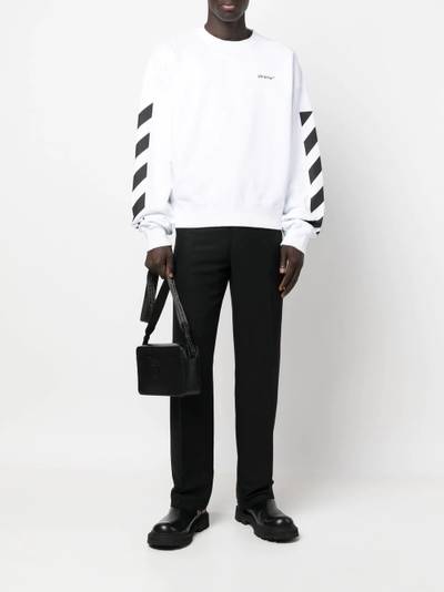 Off-White logo-print cotton sweatshirt outlook