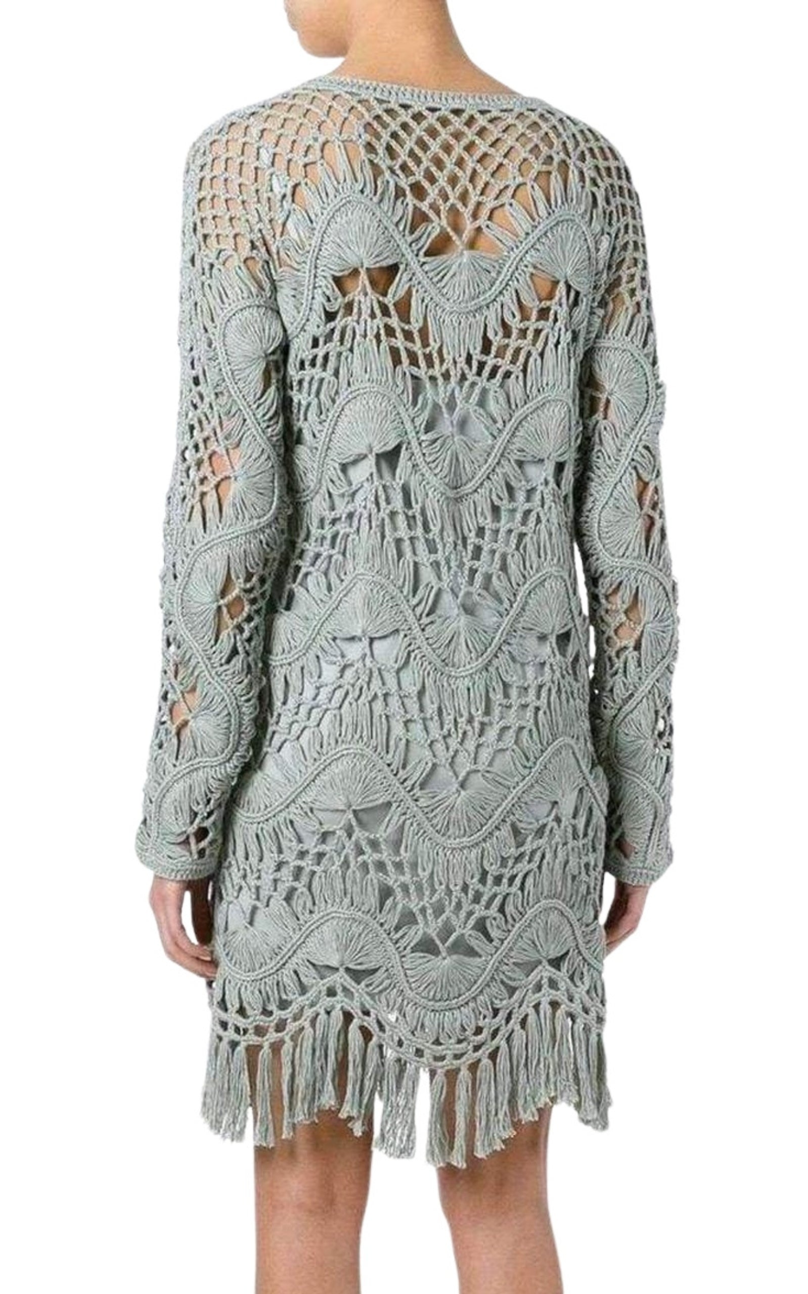 Fringed Macrame Dress - 4