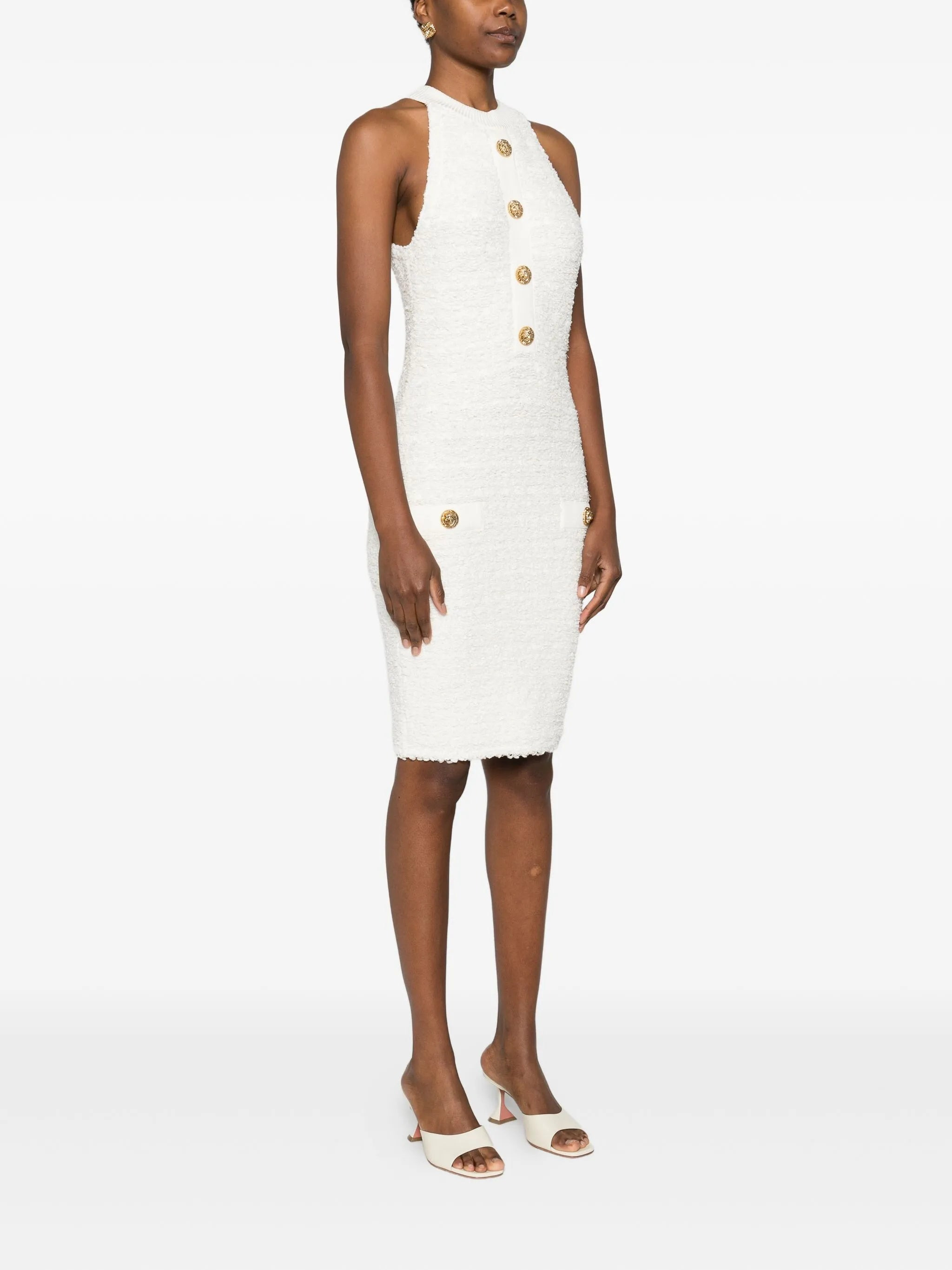 Balmain Button-detail Mini Dress - 2
